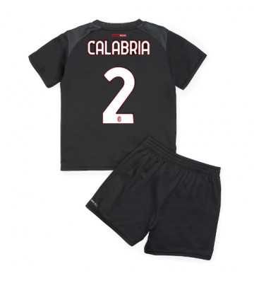 AC Milan Davide Calabria #2 Hjemmedraktsett Barn 2022-23 Kortermet (+ Korte bukser)
